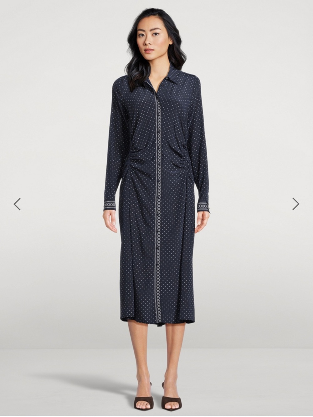 veronica beard Lex Ruched Shirt Dress